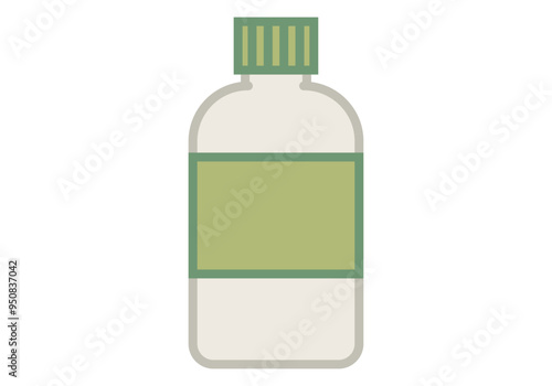 Bote verde de medicamento o fármaco