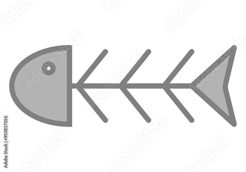 Espina gris de un pescado