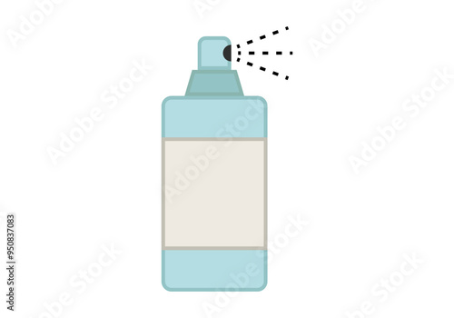 Bote de spray de gel desinfectante azul