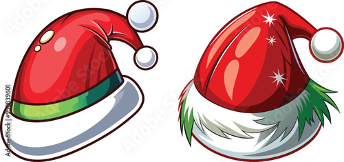 Santa Claus Hat Vector Set