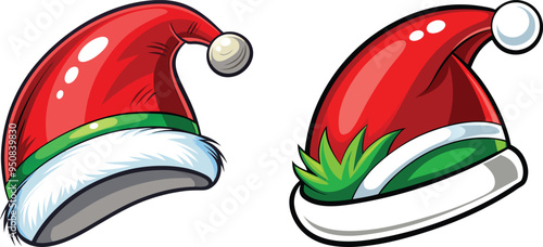 Santa Claus Hat Vector Set