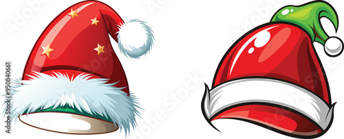 Santa Claus Hat Vector Set