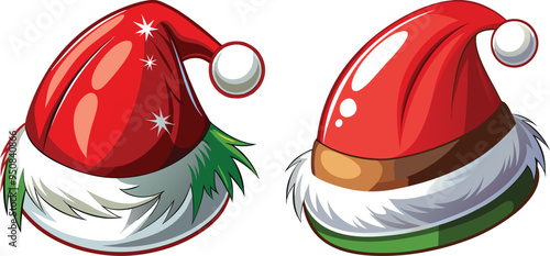 Santa Claus Hat Vector Set