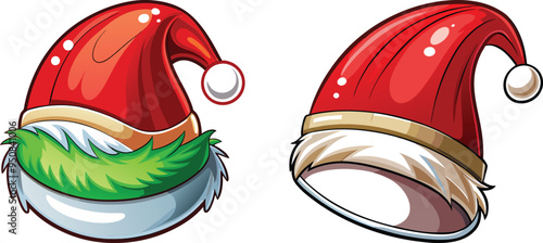 Santa Claus Hat Vector Set