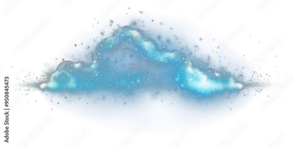Obraz premium PNG Cloud icon shape sparkle light glitter backgrounds nature nebula.