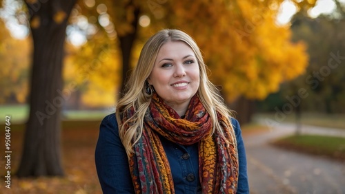 Autumn Bliss: A Portrait of Serenity Amidst Golden Foliage