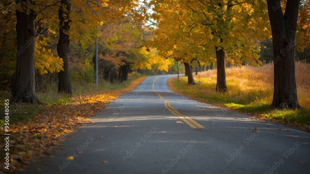 Autumn Serenity: The Road Less Traveled Through Nature's Golden Embrace Autumn Serenity: The Road Less Traveled Through Nature's Golden Embrace