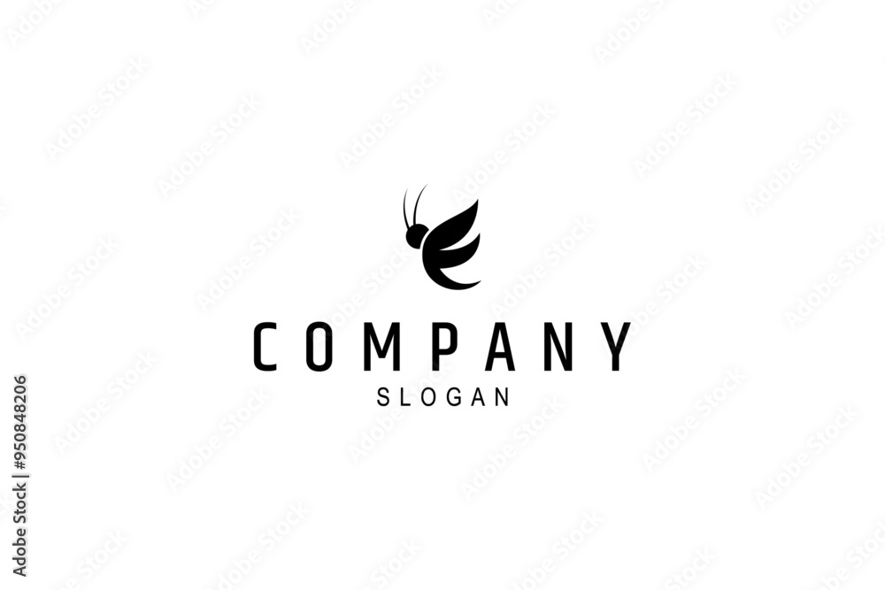 Fototapeta premium firefly logo with letter F combination in flat vector design style