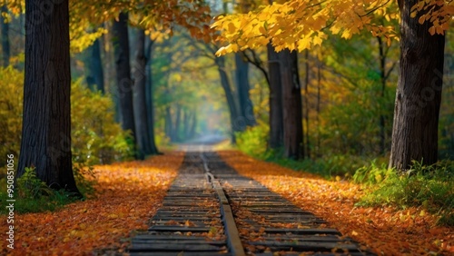 Autumn's Embrace: A Journey Through the Rustic Rails