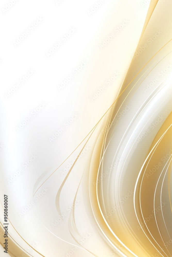 Fototapeta premium Abstract gold and white color wavy background