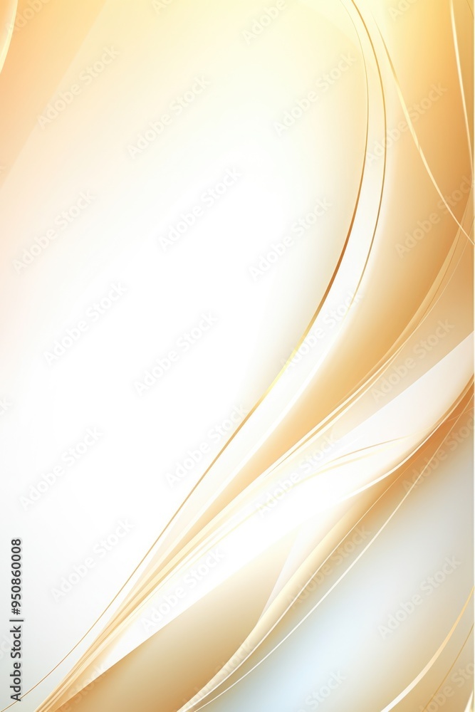Fototapeta premium Abstract gold and white color wavy background