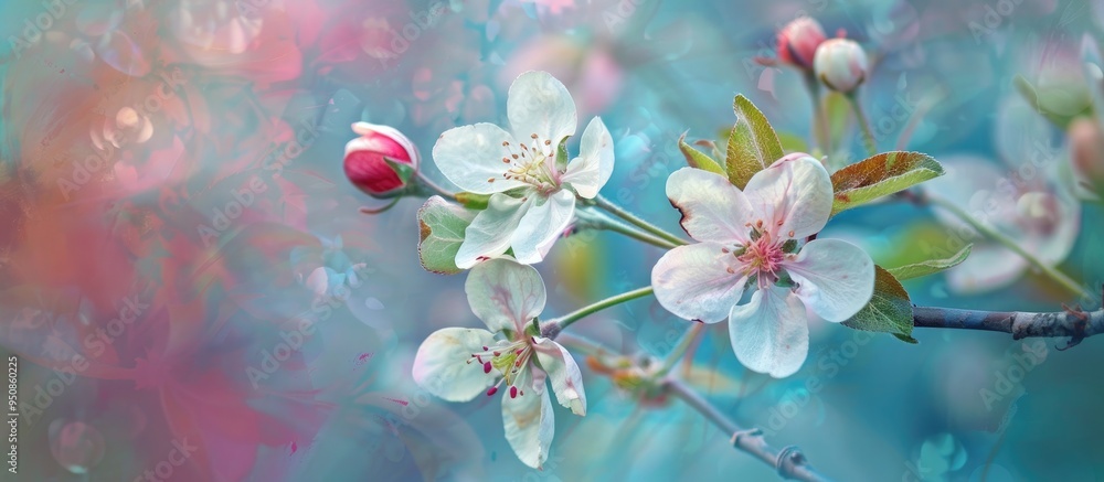 Blooming Pear Or Apple In Spring Blooming Pear Or Apple In Spring