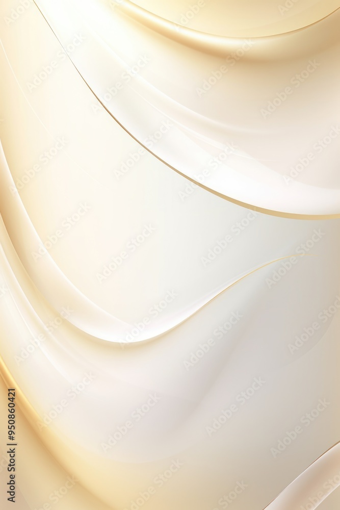 Obraz premium Abstract gold and white color wavy background