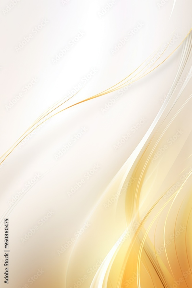 Fototapeta premium Abstract gold and white color wavy background
