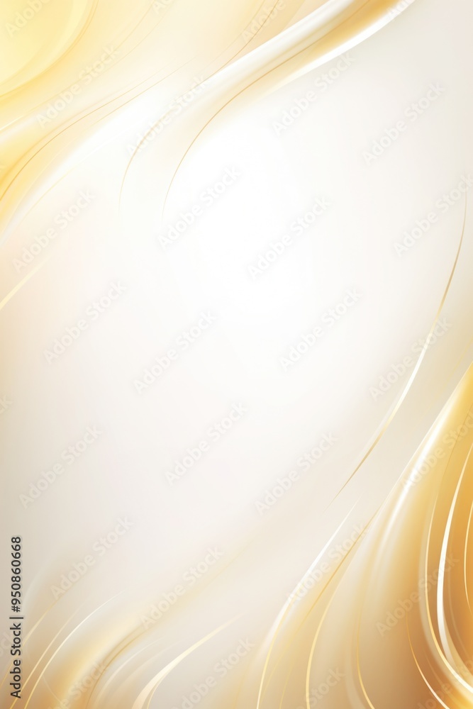 Fototapeta premium Abstract gold and white color wavy background
