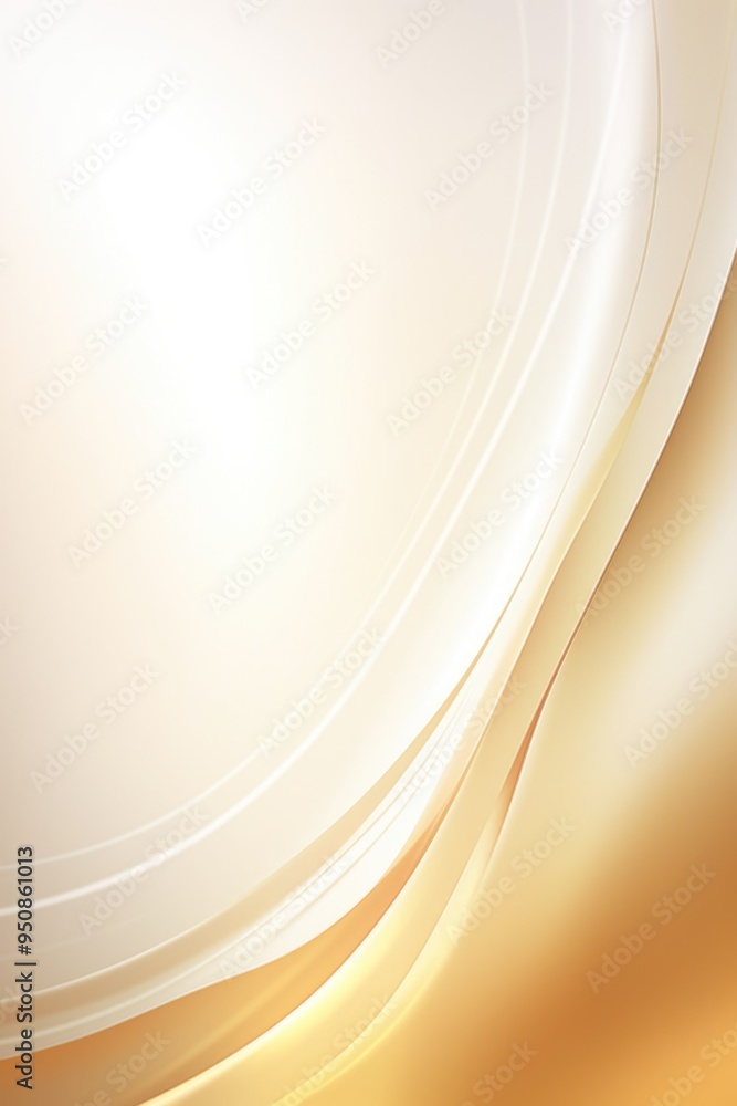 Fototapeta premium Abstract gold and white color wavy background