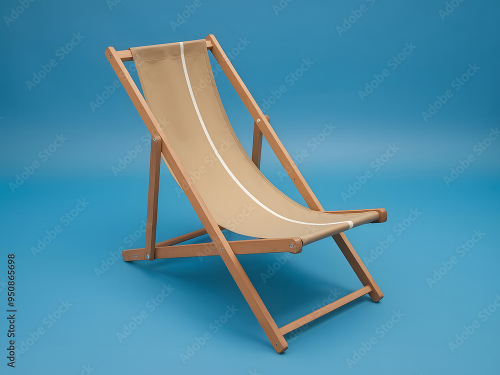 Silla plegable de madera colocada sobre un fondo azul claro
Silla plegable de madera colocada sobre un fondo azul claro