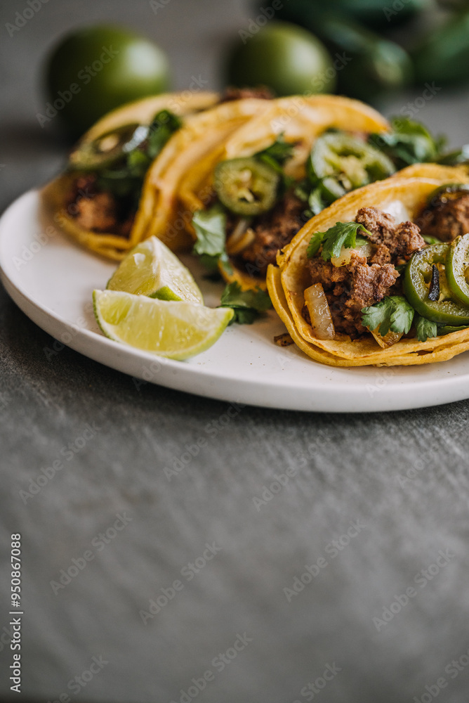 Mexican beef street tacos Mexican beef street tacos