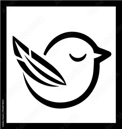 새 아이콘, 단순화된 새 이미지, 비둘기 실루엣