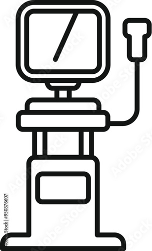 Medical ultrasound machine with transducer for diagnosis, emitting sound waves to visualize internal organs, providing valuable information for healthcare professionals