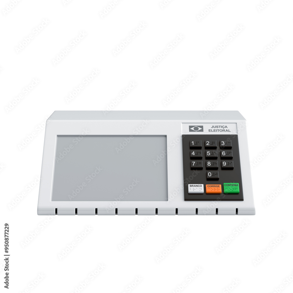 Urna eletrônica para eleições brasil elemento 3d isolado Urna eletrônica para eleições brasil elemento 3d isolado