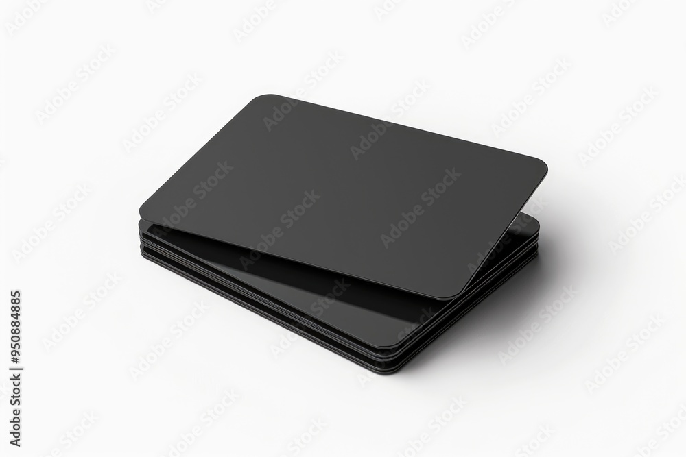 A stack of black coasters piled high, perfect for a bar or pub setting A stack of black coasters piled high, perfect for a bar or pub setting