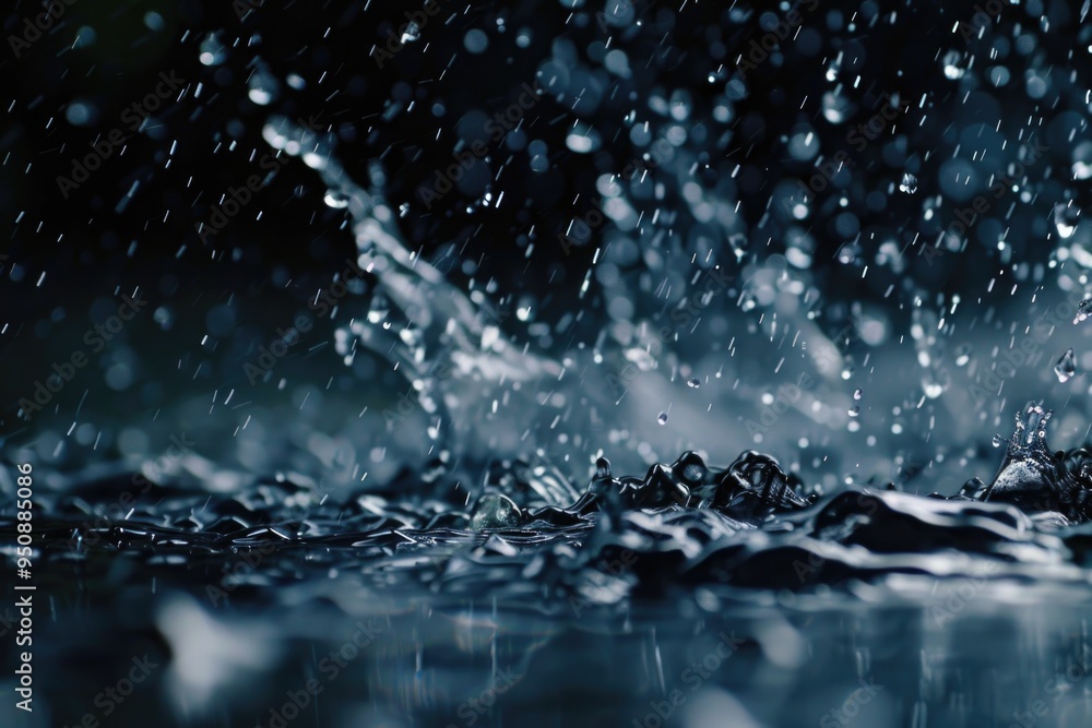 A rainy scene captured in black and white, perfect for use as a background or for adding texture to your design A rainy scene captured in black and white, perfect for use as a background or for adding texture to your design