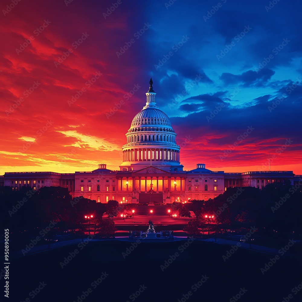 Fototapeta premium poster with Capitol 