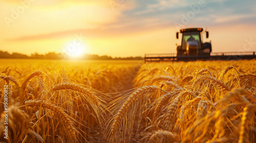 Warm hues of the setting sun highlight the unity and love shared during harvest season, representing Love, Culture, and Working for the Benefit of Society