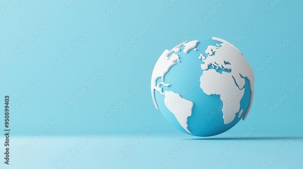 Global expansion flat design, side view, international business theme, 3D render, Triadic Color Scheme Global expansion flat design, side view, international business theme, 3D render, Triadic Color Scheme