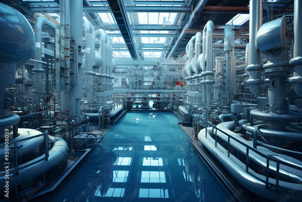 Obraz premium modern day factory, factory photo