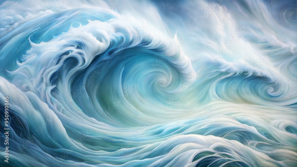 Dynamic crashing ocean waves with dramatic frothy textures in vibrant colors Dynamic crashing ocean waves with dramatic frothy textures in vibrant colors