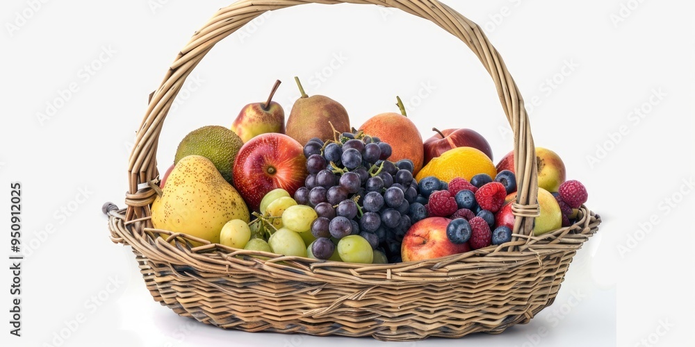 Fruit Basket with Isolated Background Fruit Basket with Isolated Background