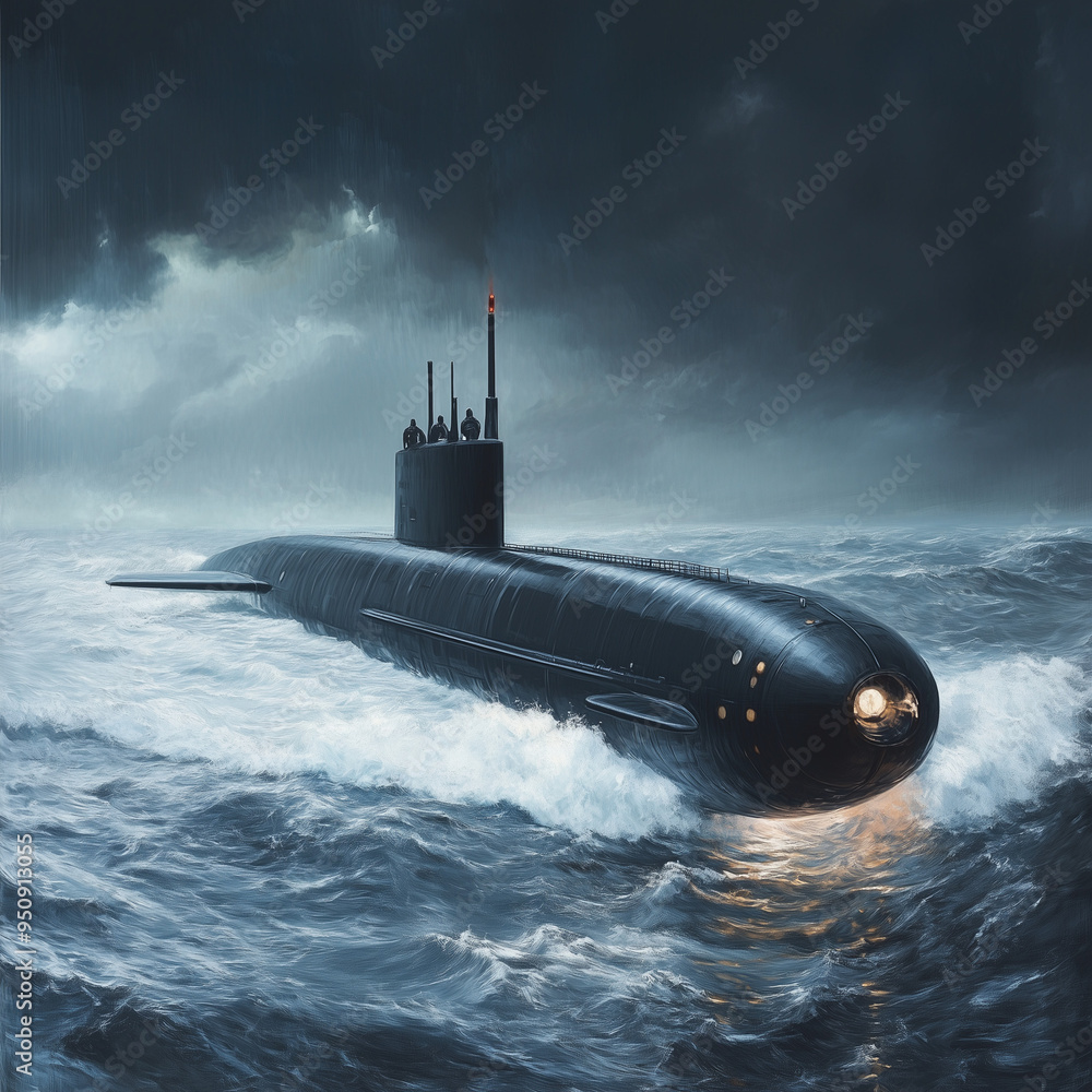 Fototapeta premium Innovative Underwater Exploration with the Advanced Sailing Submarine