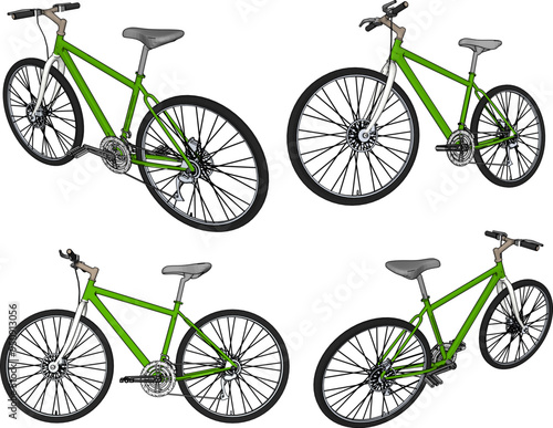 Vector sketch illustration silhouette design image of racing bike for championship race 