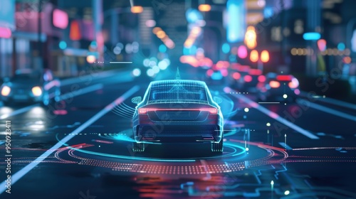 Autonomous self-driving car using artificial intelligence to navigate city traffic