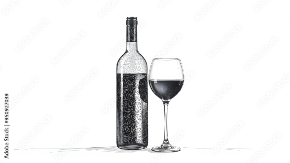 wine bottle and glass simple background wine bottle and glass simple background