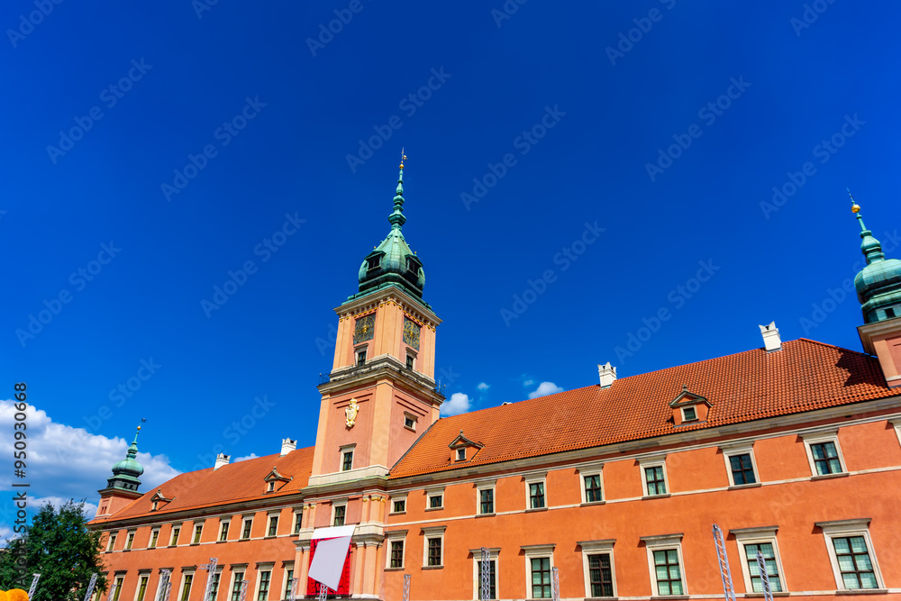 Obraz premium Royal Palace in historic Warsaw city center, Poland, July, 2024.