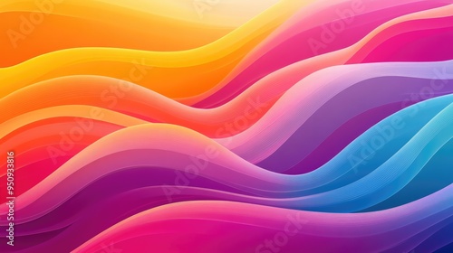 A dynamic abstract background with flowing, colorful waves and gradients, ideal for a vibrant desktop