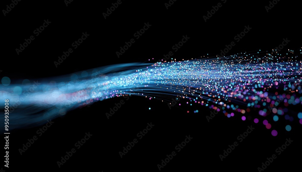 Captivating Cosmic Particles: A Mesmerizing Abstract Visualization