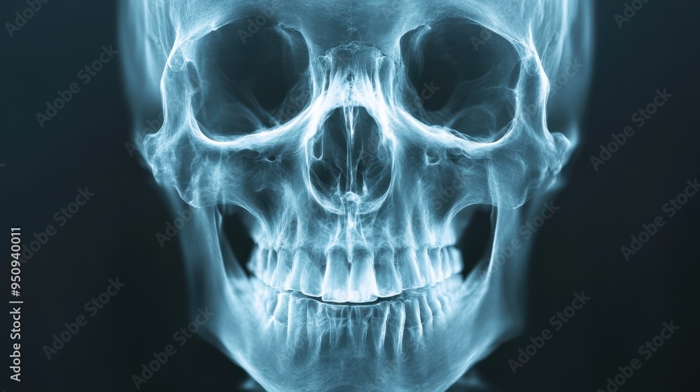 Eerie Skull X-Ray: A Chilling Medical Masterpiece Eerie Skull X-Ray: A Chilling Medical Masterpiece