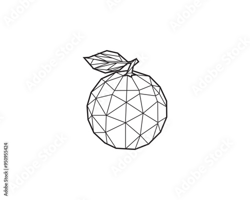 geometri orange fruit