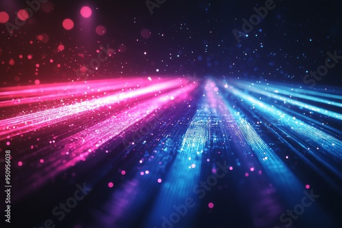 Abstract motion speed glowing effect background created with Generative AI