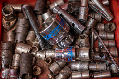 Wallpaper Mural gear and screw for machine (selective focus) Torontodigital.ca