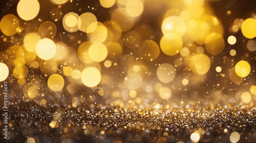 Shimmering Golden Bokeh Lights Shimmering Golden Bokeh Lights