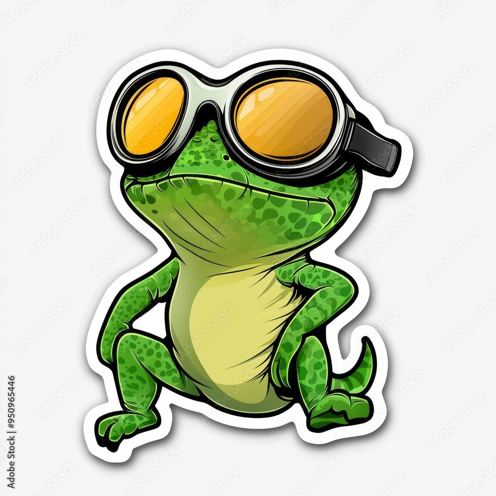 Obraz premium Cool Frog with Sunglasses