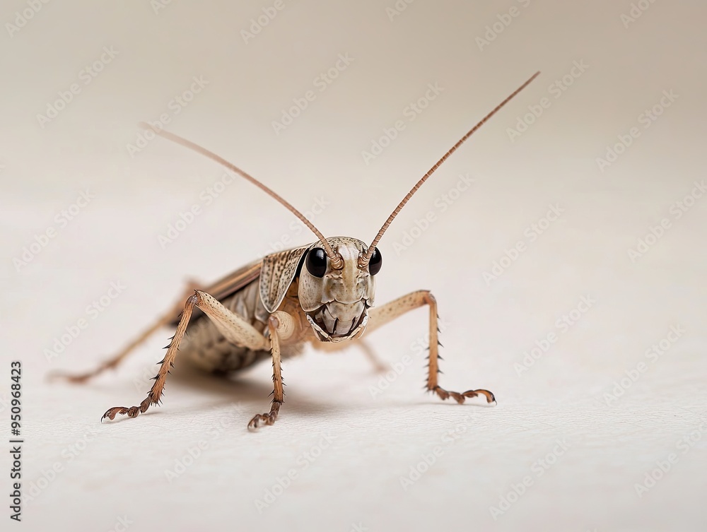 Fototapeta premium Cricket isolated on paper background