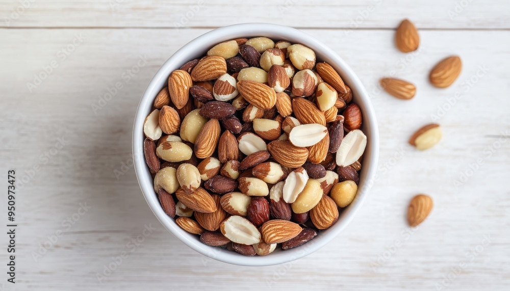 Delightful Assortment of Healthy and Nutritious Nuts in a Bowl Delightful Assortment of Healthy and Nutritious Nuts in a Bowl