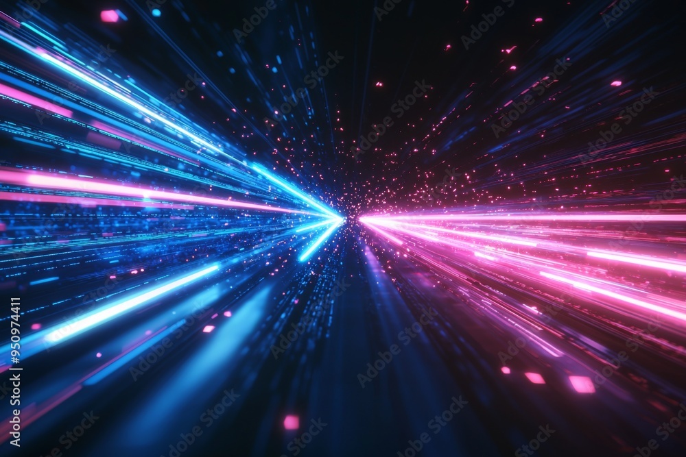 Abstract motion speed glowing effect background created with Generative AI Abstract motion speed glowing effect background created with Generative AI