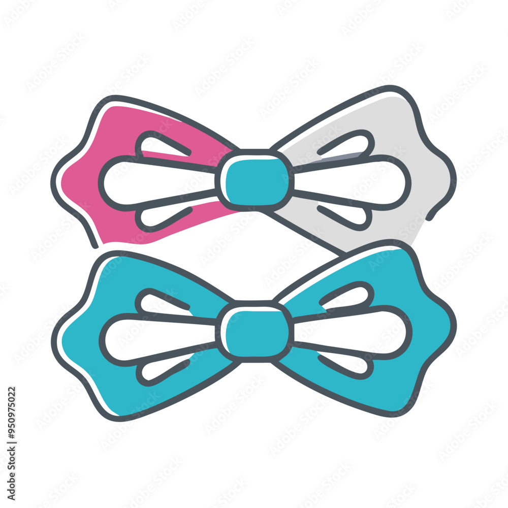 Hair Bows Illustration in Cute Pink, Blue, and White Colors
Hair Bows Illustration in Cute Pink, Blue, and White Colors